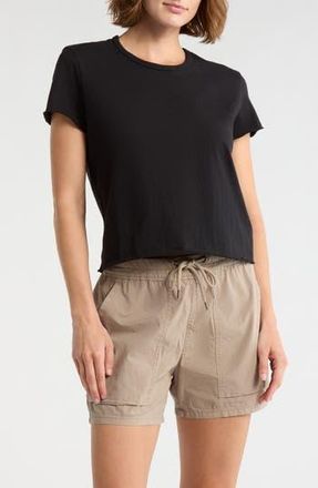 James Perse Shrunken Tee in Black at Nordstrom Rack, Size 0