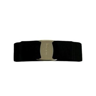 Ferragamo Pre-owned Barrette - Dames - Pre-owned - Zwart - Maat: ONE Size Katoen