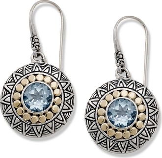 Samuel B. Two-Tone Disc Drop Earrings in Blue at Nordstrom Rack