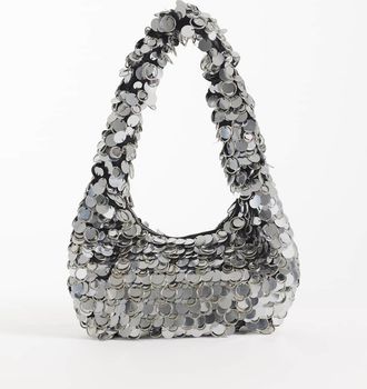 Asos borsa a spalla con dischi argento