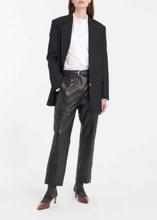 Tela Rider Straight Leg Trousers In Black