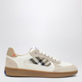 Burberry Sneaker Terrace in pelle e suede con Check beige
