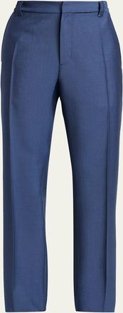 Versace Mens Wool Pleated Trousers