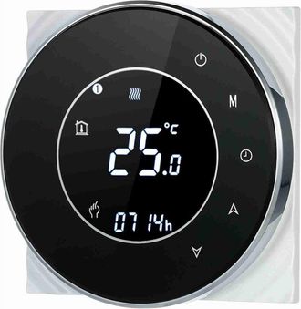 OEM Termostato Programable Para Caldera De Gas, Controlador De Temperatura Por Contacto Seco, Pantalla T&aacute;ctil Lcd Retroiluminada, Control Por Voz, Compati