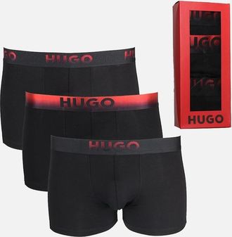 HUGO BOSS Mens HUGO 3-Pack Boxer Trunks Pack Spray, Black - Size: 37/36/32