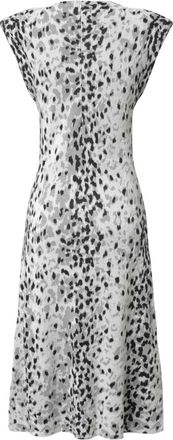 Karl Lagerfeld Kleedjes, Dames, Veelkleurig, S, Leopard Print Gebreide Jurk