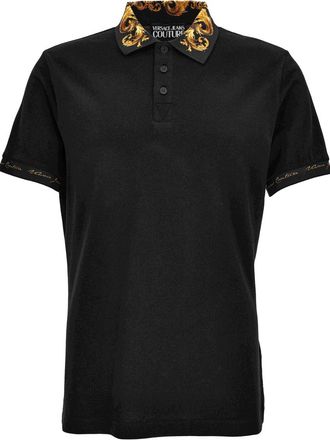 Versace Jeans Couture Black Short Sleeves Polo