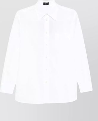 Etro cotton shirt long sleeves chest pocket