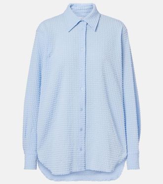 Hunza G Resort oversized seersucker shirt