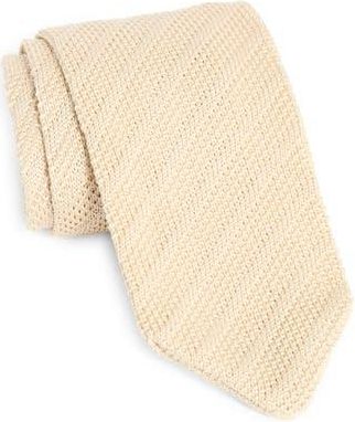 Paisley & Gray Stanley Solid Knit Tie in Cream at Nordstrom Rack