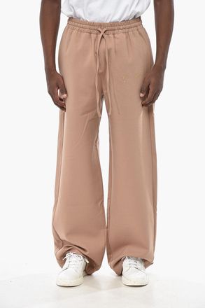 Off-white Pantaloni Track in Lana Vergine con Coulisse alla Caviglia Off-White