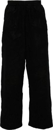 Balenciaga crinkled-effect track pants - men - Polyester - S - Black