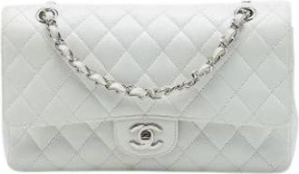 Chanel Pre-owned Double Flap Shoulder Bag - Dames - Vintage Schoudertas - Wit - ONE Size - Leer - Vintage