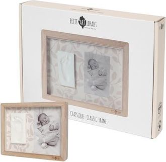 PETIT ARTICHAUT Classic Frame - Baby Handprint & Photo Frame, Newborn Keepsake Gift in Ivy Grey at Nordstrom