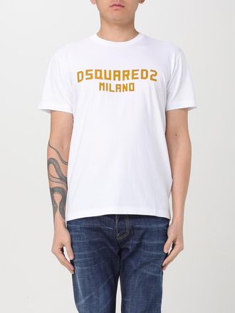 Dsquared2 Mens Milano Logo Tee - White Cotton - Size Small