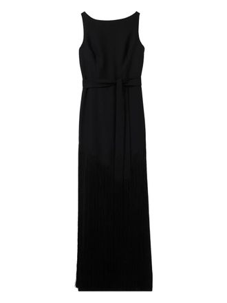 St. John fringed belted gown - Black