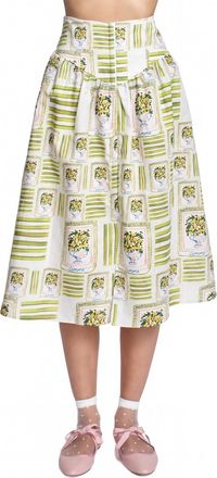 Corey Lynn Calter Lulee Midi Skirt In Lemon