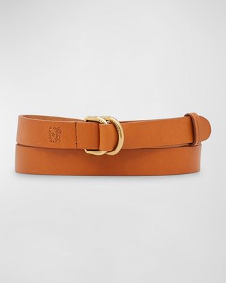 IL BISONTE Reversible Calf Leather Belt