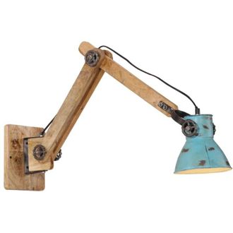 vidaXL Lampada a Parete 25 W Blu Anticato 96x15x20 cm E27 vidaXL