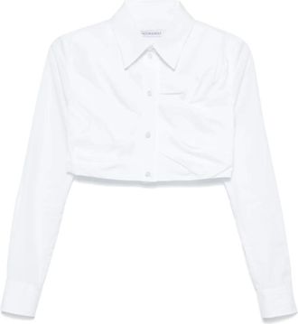 Viktor & Rolf Camicia crop plissettata - Bianco