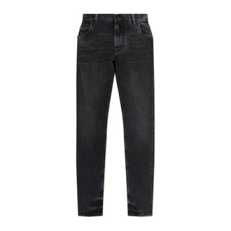 Dolce & Gabbana Slim-fit Jeans, male, Black, Size: 2XL Regular Jeans
