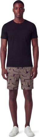 Lords of Harlech Inter Twine Mens Flat Front Short in Inter Twine Black at Nordstrom, Size 36