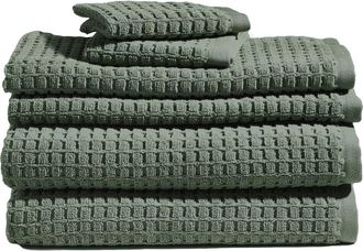 DKNY Quick Dry 6-Piece Bath Towel, Hand Towel & Washcloth Set in Moss at Nordstrom
