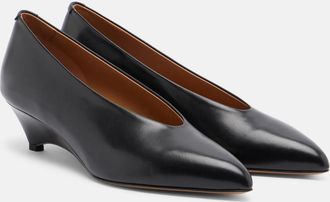 Jil Sander Arc leather pumps