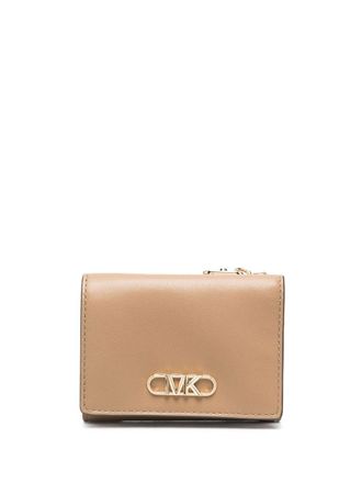 Michael Michael Kors leather trifold wallet - women - Calf Leather - One Size - Brown