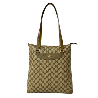 Gucci Brown Leather Pvc Handbag Shoulder Bag Tote Bag (Pre-Owned)
