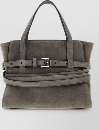 Moschino suede tote bag