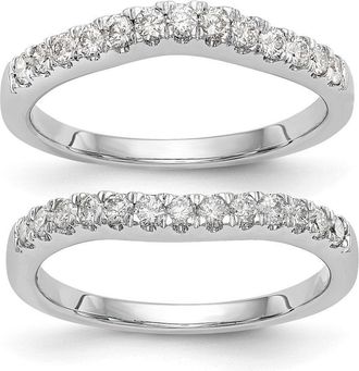 Diamond2Deal 14k Gold Lab Grown Diamond Wedding Band Ring 0.63Ct Clarity- VS Color- G-H