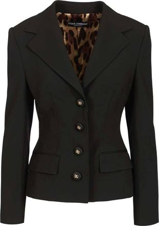 Dolce & Gabbana Single-breasted Blazer - female - Dolce & Gabbana - Blazers - Black - L - Jackets