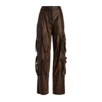 ADĀMO Andrea Adamo Straight Trousers, female, Brown, Size: S Straight Trousers