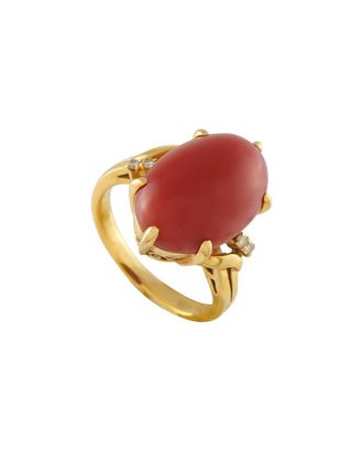 Mikimoto 18K Coral Ring (Authentic Pre-Loved)