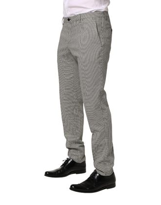 Dolce & Gabbana Gray Cotton Skinny Dress Formal Trouser Mens Pants