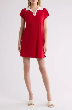 Tash And Sophie Polo Dress in Red White at Nordstrom Rack, Size X-Large