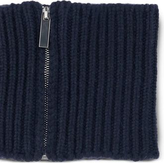 SA SU PHI Sciarpa a coste con zip - Blu