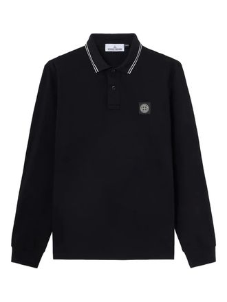 Stone Island long-sleeve polo shirt - Nero