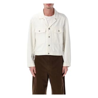 Christophe Lemaire Denim Jackets, male, White, Size: XL Trucker Jkt