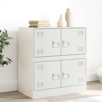 Berkfield Home Sideboard White 67x39x73 cm Steel | Size: 67 x 39 x 73 cm