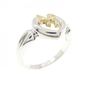 Tiffany & Co. Silver Yellow Gold Yellow Gold (18K) Silver 925 Band Ring (Pre-Owned)