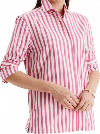 Tyler B&ouml;e Natalie Stripe Shirt In Hot Pink