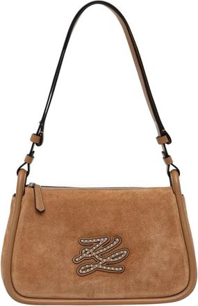 Karl Lagerfeld K/Autograph Crossbody Tas - Dames - Schoudertassen - Bruin - ONE Size - Leer - Tassen