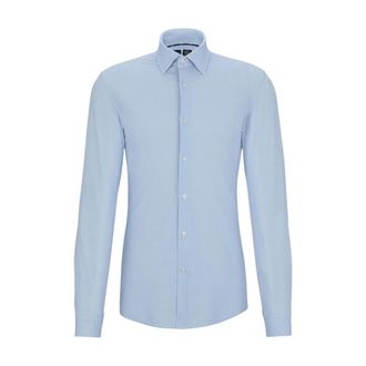 HUGO BOSS P-HANK-kent-C1-222 - Heren - Overhemden - Blauw - Maat: 2XL Polyamide