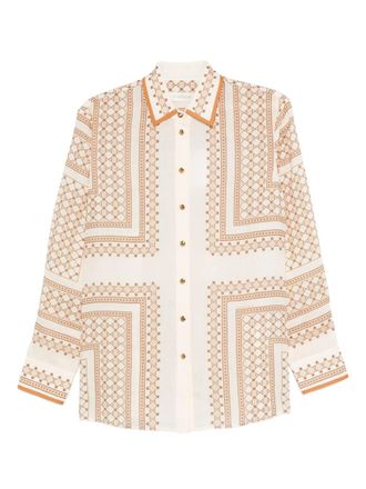 Zimmermann geometric-print buttoned shirt - Neutrals