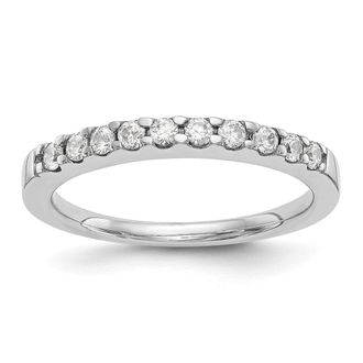 Diamond2Deal 14k White Gold Lab Grown Diamond Wedding Band Ring 0.3Ct Clarity- VS Color- G-H