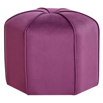 Beliani Beliani - Puf Moderno Dormitorio Sala De Estar Tejido De Terciopelo Violeta Wishek