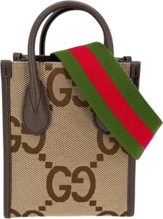 Gucci Pre-owned Vintage Tote Bag - Dames - Vintage Shopper - Beige - ONE Size - Leer - Vintage