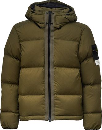 Stone Island Advanced Ripstop Cordura Down Jacket with Detachable Hood